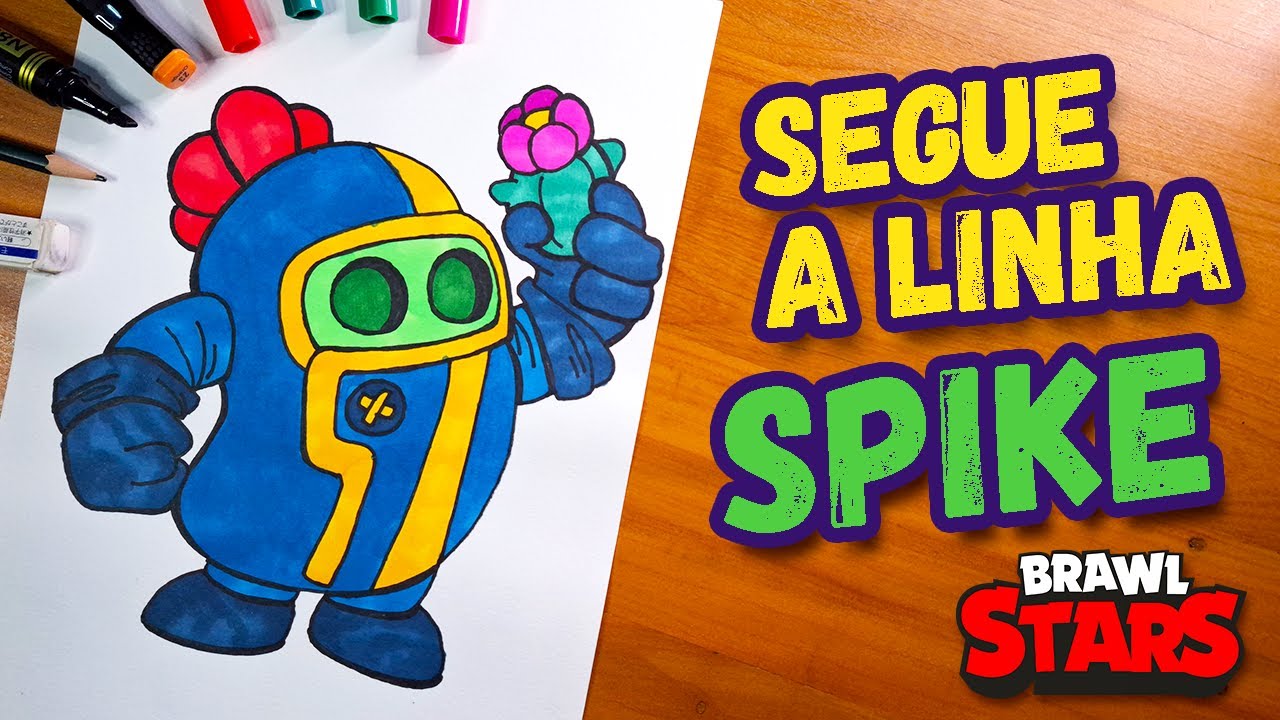 COMO DESENHAR O SPIKE DO JOGO BRAWL STARS | PASSO A PASSO - YouTube