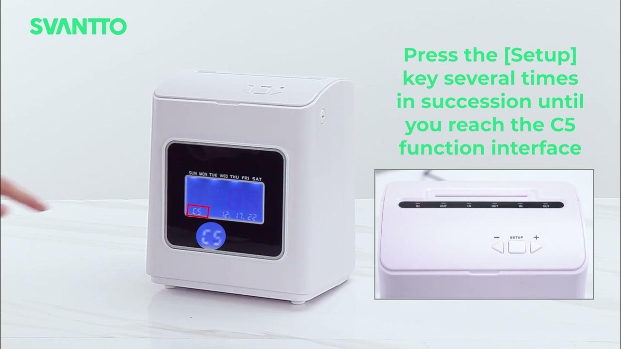 SVANTTO how to set daylight saving time? IAM10 Time Clock YouTube