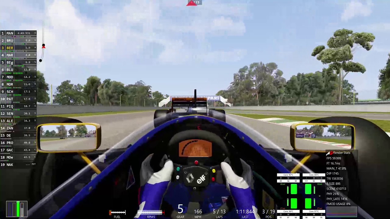 Assetto Corsa 1991 Formula One World Championship Season 3. Mexican