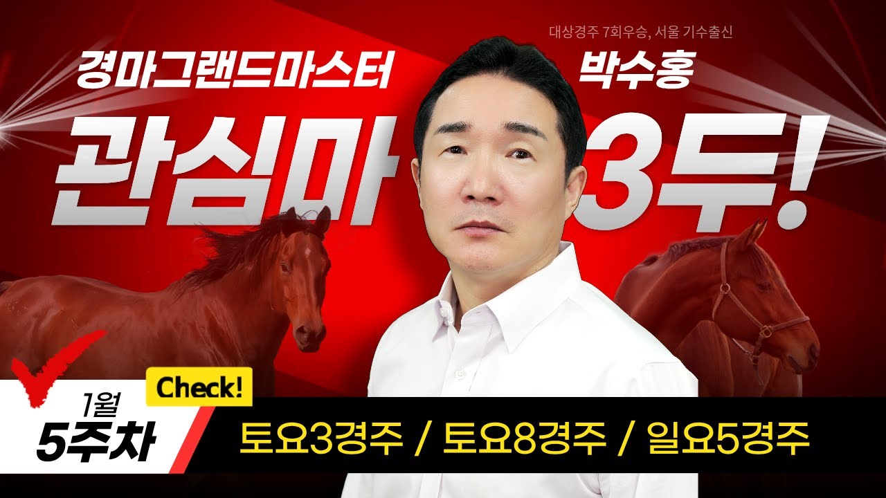 [경마] 1월5주차 관심마3두 #박수홍경마 #서울경마 #렛츠런파크