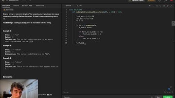 Largest Substring Between Two Equal Characters | 1624 Leetcode | Python3