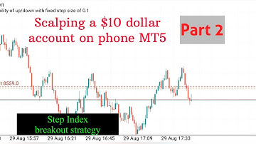 Scalping a $10  account on phone MT5// step index breakout strategy[part 2]