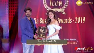 Aspirant Soft Solutions Pvt Ltd, Mr. K. Naveen receiving Icon India Business Award-2019. screenshot 2