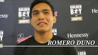 ROMERO DUNO SAYS MANNY PACQUIAO IS THE ONLY ONE, TALKS ABOUT HIS FIRST MAIN EVENT