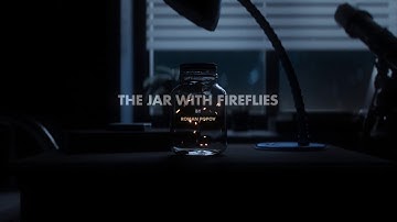 Jar with fireflies