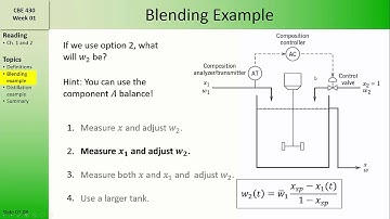 CBE 430 Week 01 02 - Feedback and feedforward control