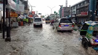 Jalan pasar lama Panyabungan banjir lagi