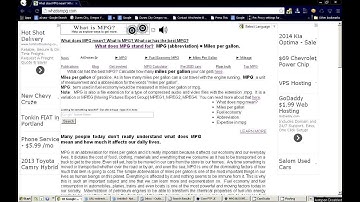 What does MPG mean? Learn the meaning of MPG and its origin and history. Information.