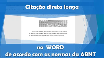 Como formatar uma citação direta com mais de 3 linhas?