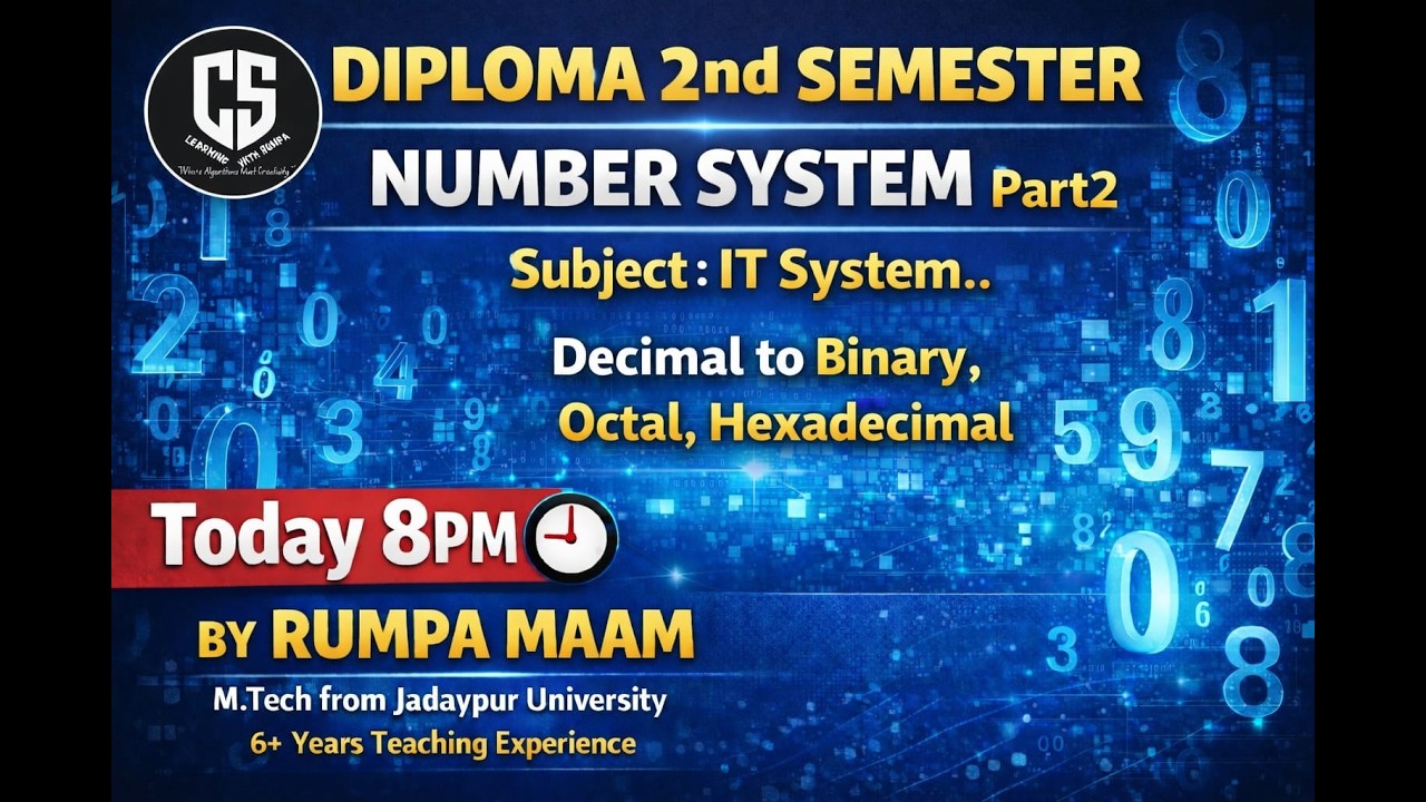 Diploma 2nd Semester IT System | Number System Part2 | By CS Learning ...