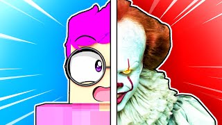 JUSTIN Turns Into PENNYWISE THE CLOWN In MINECRAFT! (LANKYBOX Is SPLITTING UP?!)