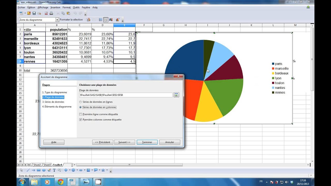 Comment Faire Un Diagramme Sur Libre Office Calc