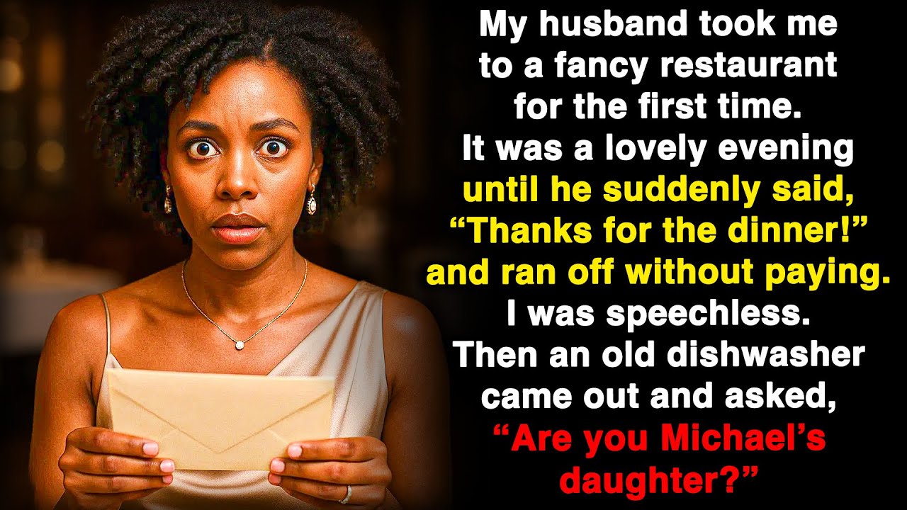 My husband invited me to dinner and then ran out of the restaurant. Suddenly, the dishwasher came...