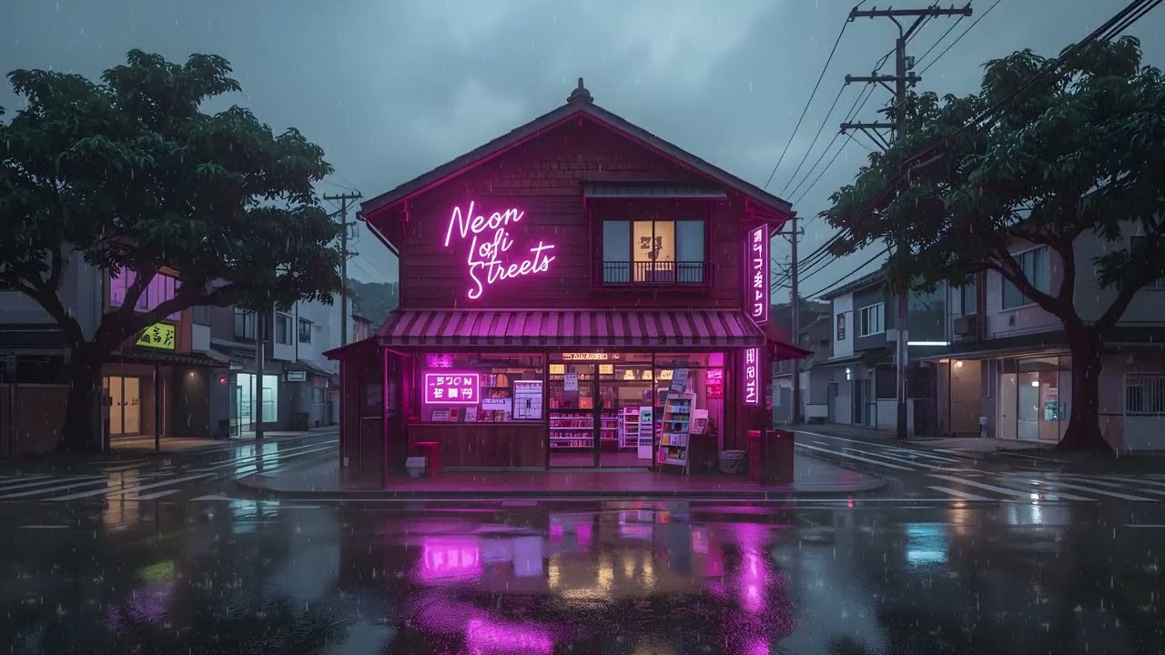Retro Tokyo in the Rain 🌧️ Neon Lofi Nights