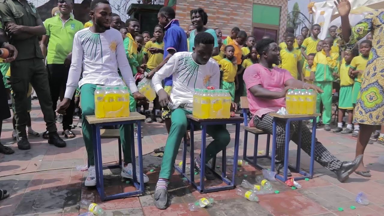 Lilwin’s GreatMinds Int school Teachers in  a Drinking competition on Bel back to School Promo