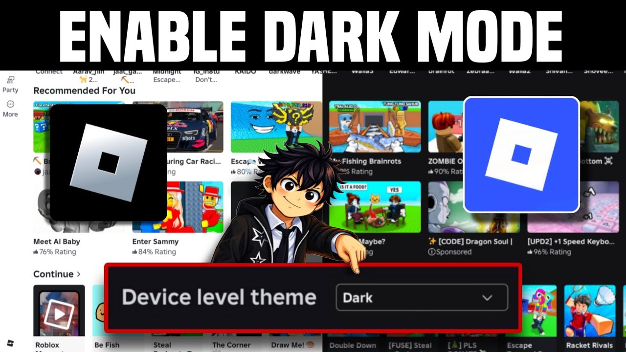 How To Turn On Dark Mode In Roblox 2026 YouTube 