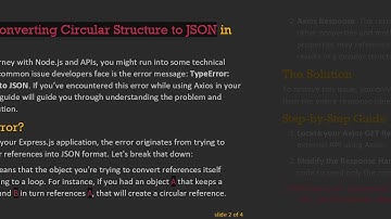 Fixing the Error Converting Circular Structure to JSON: A Beginner