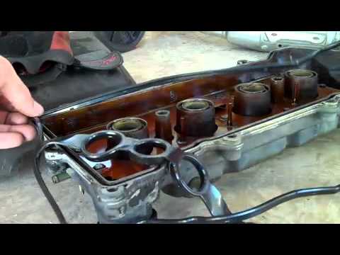 2003 Toyota valve cover gasket part 2 YouTube