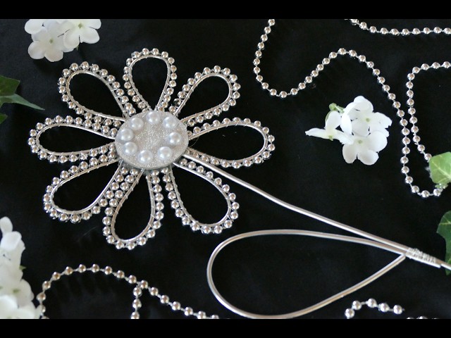 DIY stylische Drahtblüte mit Perlen – Tisch-, Fenster- und Geschenkdeko –– DIY stylish wire flower