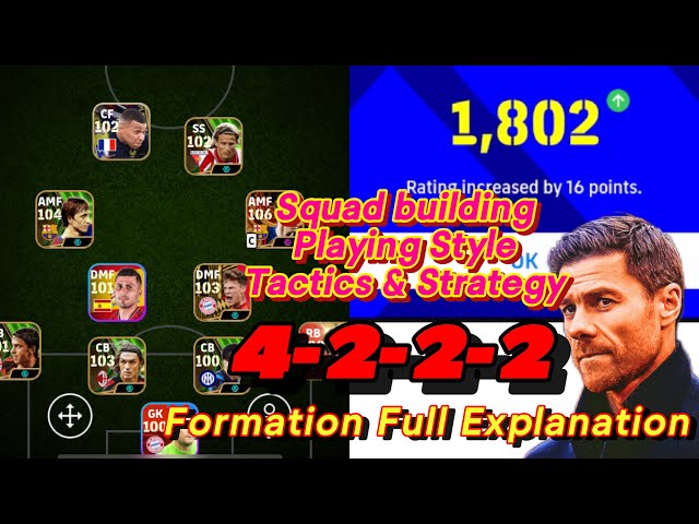 4222 OP Formation🔥Squad Build Up, Tactics, Playing Style Full Explanation💯✅ eFootball2024 Mobile🤩 class=