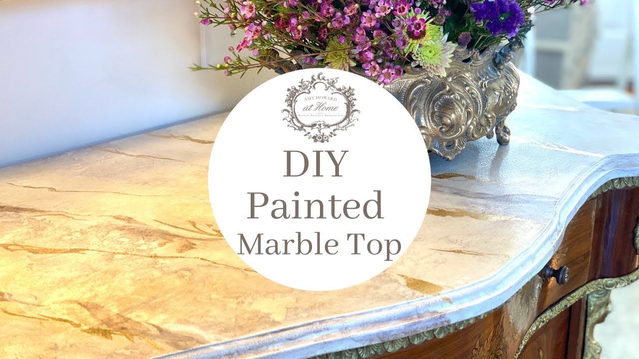 How To Paint A Faux Marble Tabletop YouTube