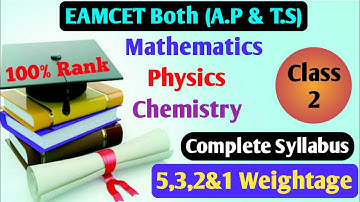 (A.P&T.S) EAMCET (CLASS-2) MATHEMATICS SYLLABUS & WEIGHTAGE FULL DETAILS//DONT MISS IT
