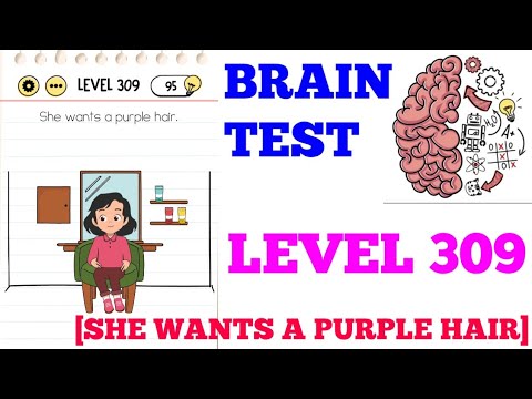 Brain test tricky puzzles level 309 she wants a purple hair solution or walkthrough