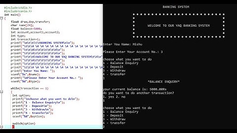 Explain Bank Management system in  C language  | BMS Project #c #clanguage