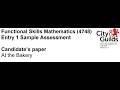 Functional Skills Maths E1 At the Bakery City &amp; Guilds