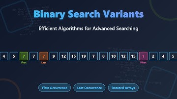 Binary Search Variants: Find First/Last Occurrence & Rotated Arrays Explained!