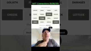Back in the win column...barely! NYT Connections [June 26, 2025] #shorts #connections