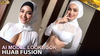 4K Ai Art - Beauty White Dress Hijaber - #hijabfusion #lookbook #exclusive