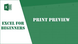 Excel Tutorial 36 - Print Preview a workbook