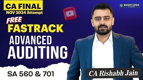 CA Final Audit Fasttrack For Nov 24 Onwards | Lecture 27 | By CA Rishabh Jain |