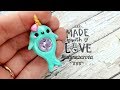 Единорог Нарвал Ювелирная Брошь Из Полимерной Глины И Камня  DIY Polymer Clay Narwhal Brooch