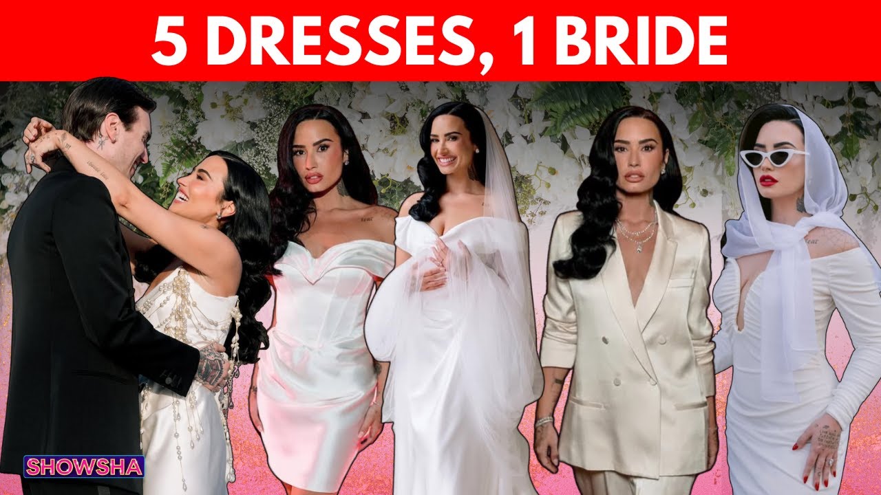 demi lovato vivienne westwood wedding dress Serves 5 Bridal Looks: Gowns, Pearls & Lots Of Satin | DECODED For her wedding, Demi Lovato