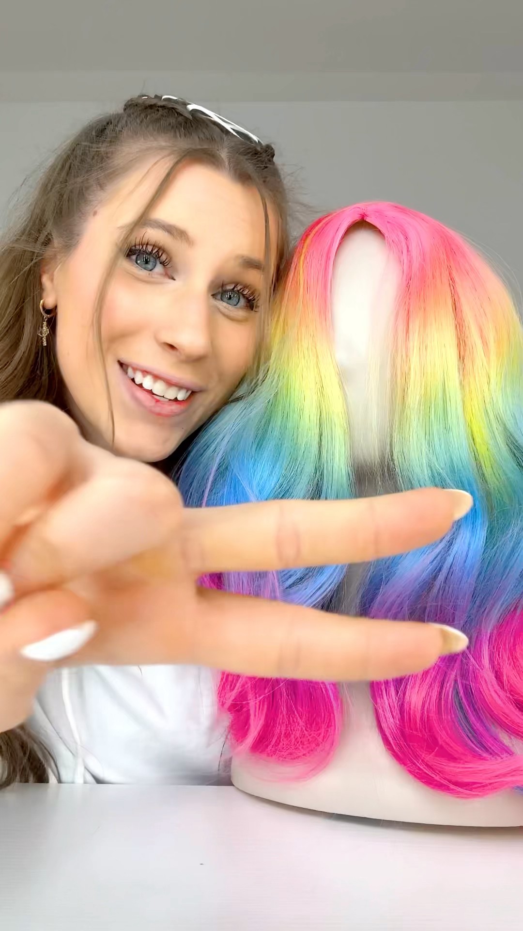 Seeing What I Look Like in A Rainbow Wig ?