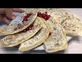 Qarın qutabı/Гутабы из требухи с сушеным барбарисом и зернышками граната