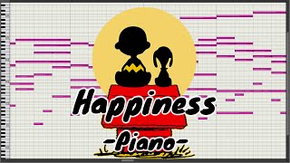 Happiness - Youre A Good Man, Charlie Brown Pianomidi