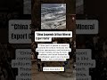 China Suspends Export Curbs on Key Tech Minerals