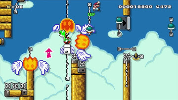 Super Mario Maker - Pit of Panga: Skyway to Shell beaten by christian