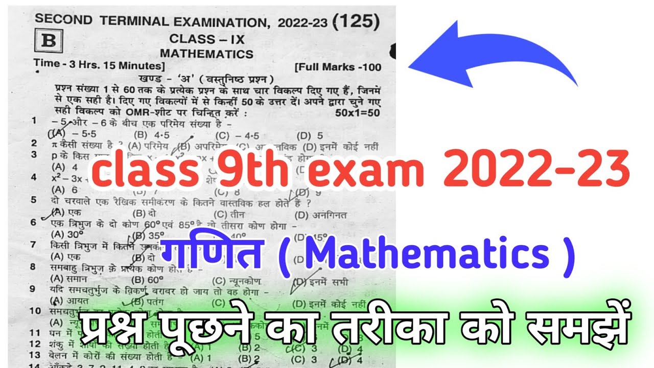 Second Terminal Examination 2022 23 class 9th Exam Math High School second-terminal-examination-2022-23-class-9th-exam-math-high-school