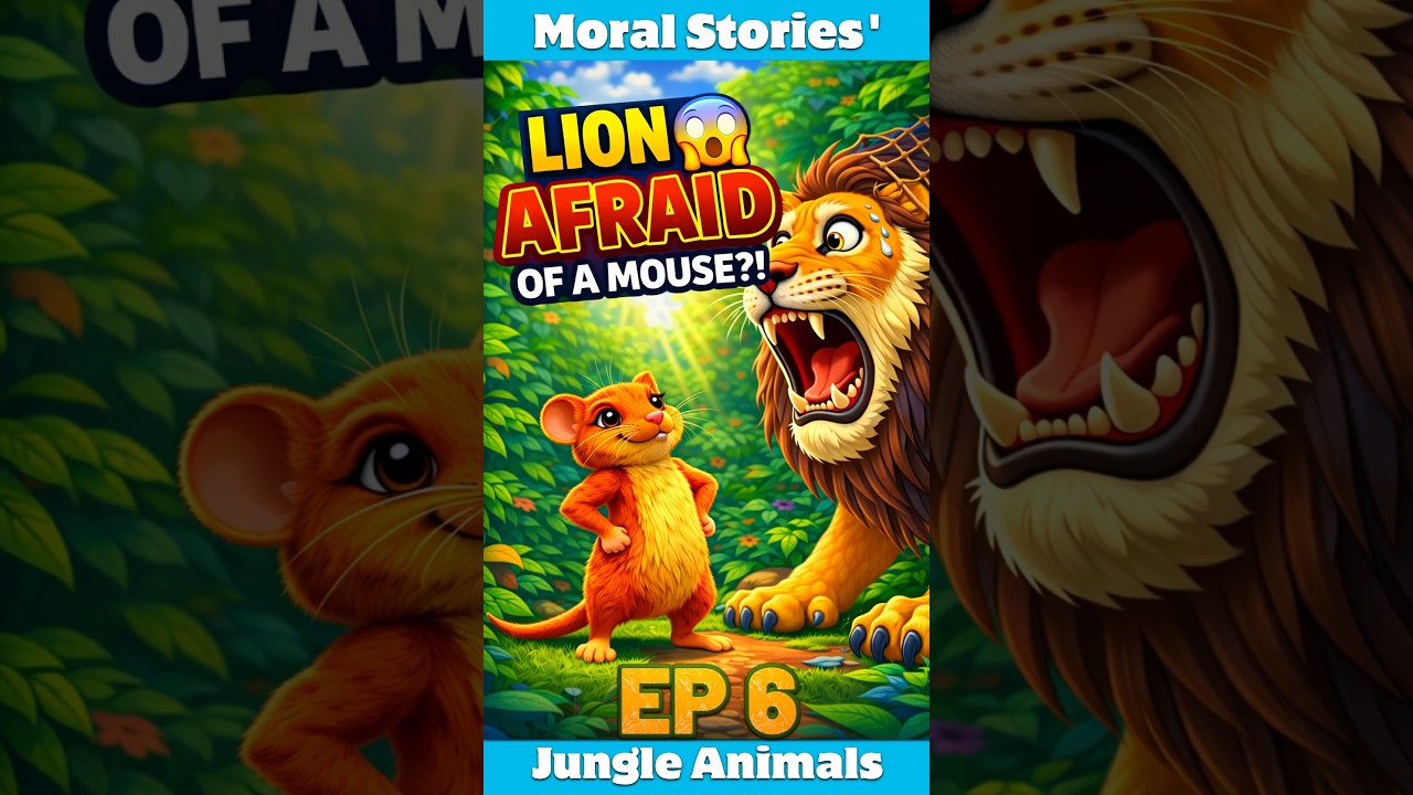 🦁 Lion Afraid of a Mouse?! 😱😂 | Funny Animal Moral Story | Jungle Cartoon Shorts