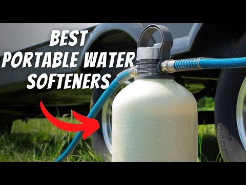 Glacierfresh RV Soft Water System, Portable RV Water Softener, 16,000 Grain with Stainless Steel Garden Hose Quick Connects for RVs