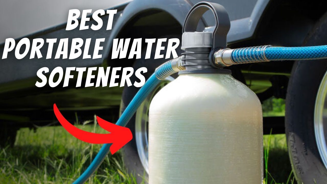 Glacierfresh RV Soft Water System, Portable RV Water Softener, 16,000 Grain with Stainless Steel Garden Hose Quick Connects for RVs