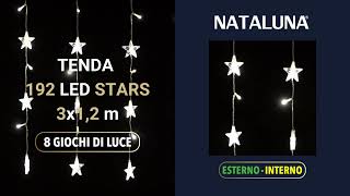Tenda 192 LED STARS 8 Giochi di Luce - 3x1,2 metri