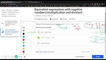 KA - Equivalent expressions with negative numbers