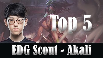 EDG Scout (Akali mid) Top Plays - EDG vs LNG, LPL 2020 Summer Week 9 Highlights