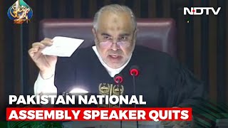 No-Trust Vote Against Imran Khan Taking Place, Speaker Quits