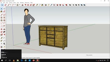Living Room Cabinet in Sketchup / Storage Unit in Sketchup